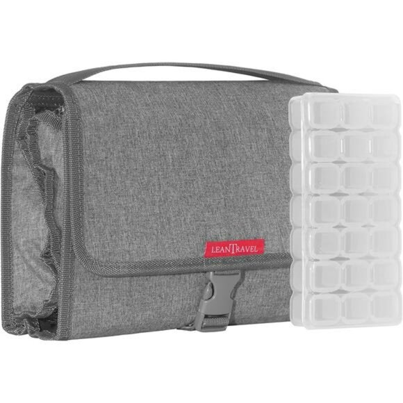 Hanging travel toiletry bag waterproof organizer with pockets and pill case hold - Picture 1 of 8